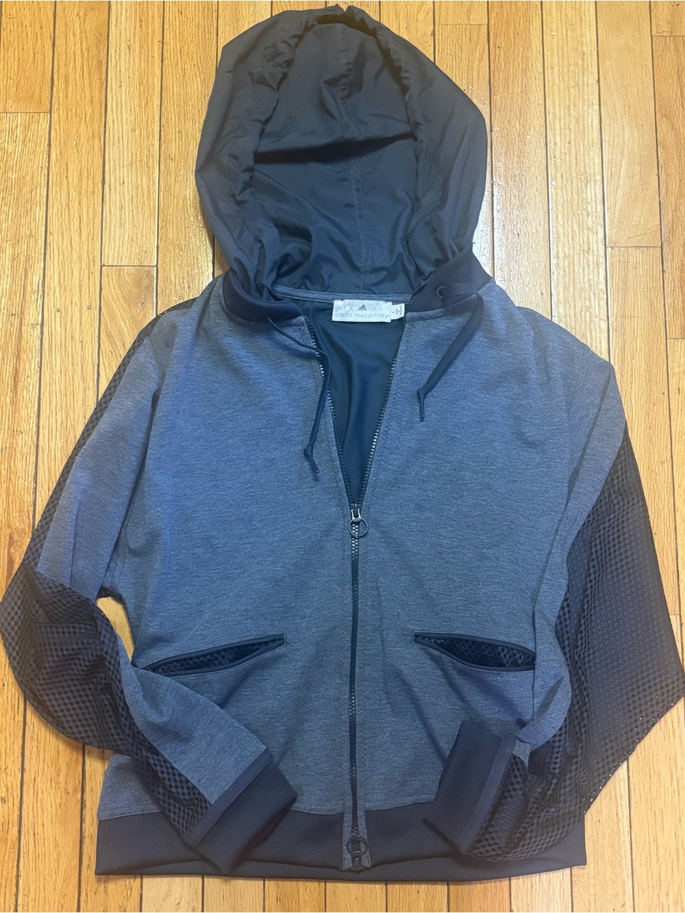 Stella McCartney Navy and Heather Gray Zip Hoodie